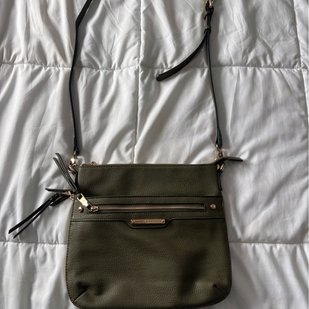 Poppy & Peonies Everyday Olive Crossbody Bag